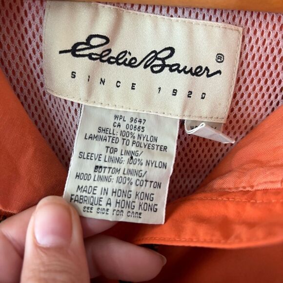 Eddie Bauer women’s XL Orange Utility Jacket Lightweight Casual Coat - Picture 2 of 13